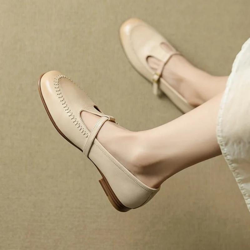 New Single-shoe Women's Flat Versatile and Retro Shoes