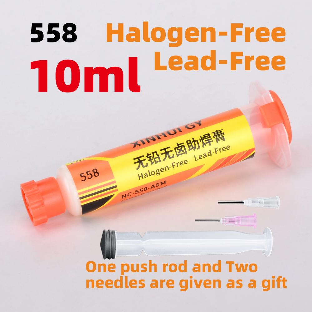 

NC-558 паяльная паста без сопротивления для обслуживания материнской платы мобильного телефона, разборка игла для пайки трубка паяльное масло, ru