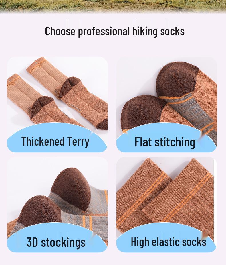 Men's & Women's Merino Wool Sports Socks – Warm, Breathable, Deodorant, Mid-Calf Hiking Socks with Thick Terry.