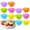 12pcs Silicone Baking Cups High Temperature Resistant Food Grade Silicone Muffin Cups for Party