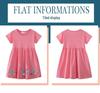 New Summer European Style Girls' Cartoon Princess Dress with Embroidery