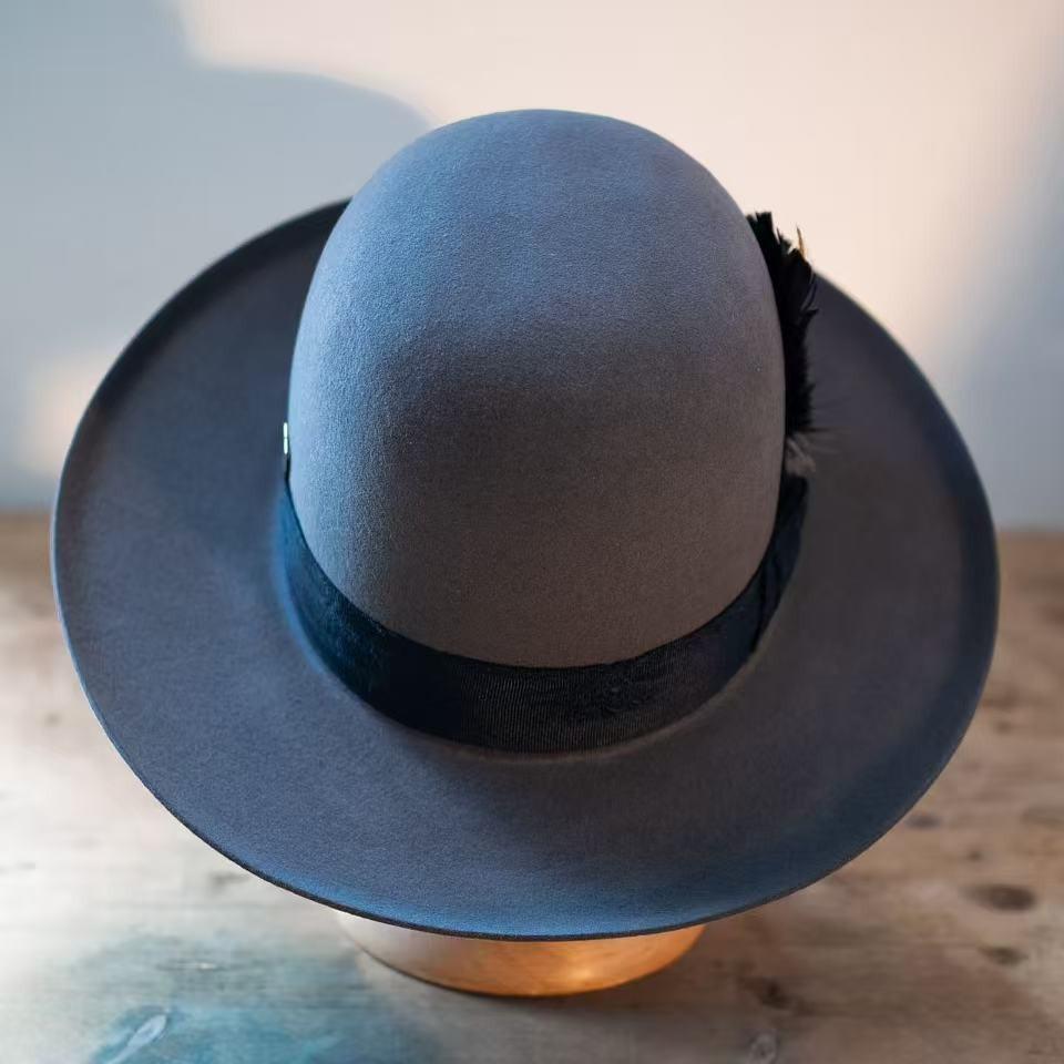 Dome Wool Felt Hat Retro Pure Wool Top Hat