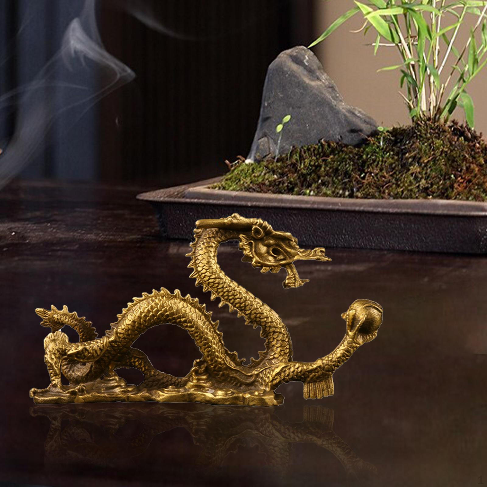 

Латунная фигурка дракона, элемент домашнего декора L