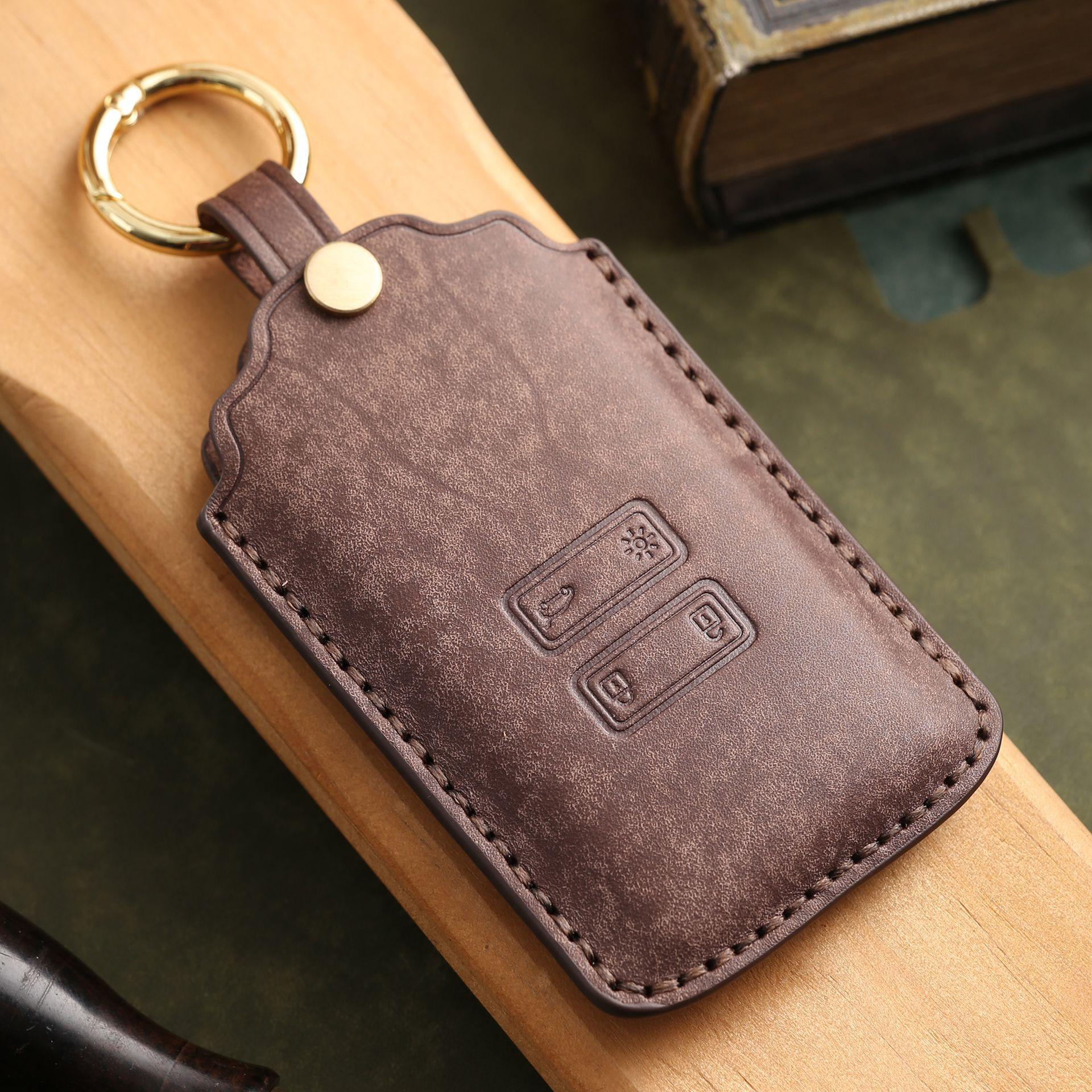 

Suitable For Dongfeng Renault Corregia Key Set Corregia Renault Car Handmade Leather Protection Buckle коричневый