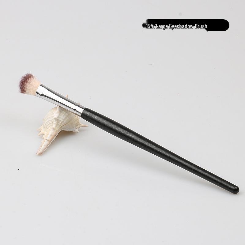 

Набор кистей для макияжа Yasna из 24 предметов: Премиальные инструменты для красоты из натурального ворса Large Eyeshadow Brush #15 - Black/Silver