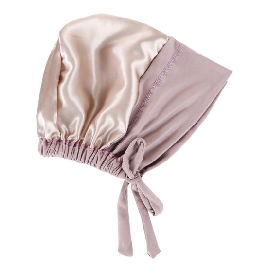Women Turban Hat Pre Tied Drawstring Wrap Headscarf Sleep Hair Cover Skull Cap Chemo Cancer Headwear