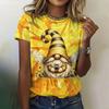 Christmas Santa Claus 3D Print Women's T-Shirts Casual Tops O-Neck T Shirt Y2k Harajuku Short Sleeve Street Tees Female Clothing