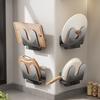 Wall-Mounted Draining Pot Lid & Cutting Board Rack - Multi-Functional Kitchen Storage