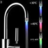 LED-Licht Wasserhahn Kopf Farbwechsel Temperatursensor Wasserdüse Küchenarmatur