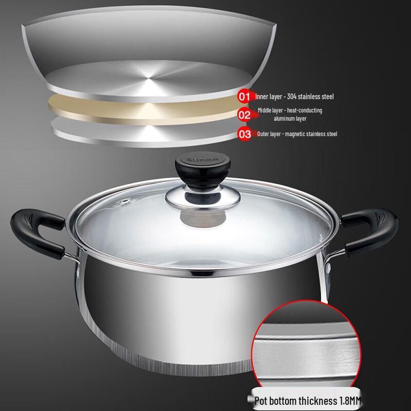 

Supor 304 Stainless Steel Induction & Gas Soup Pot