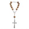 Hot Selling Wood Beads Cross Pendant Rosary Bracelet for Protestant