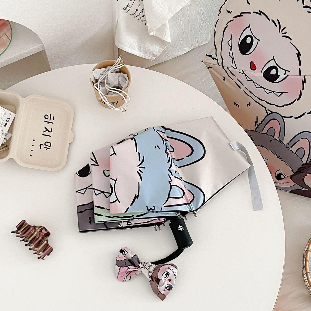 

Автоматический милый зонтик Bubble Mart Солнечный дождь Виниловый двойного назначения Складной солнцезащитный козырек УФ-защита от солнца Automatic model