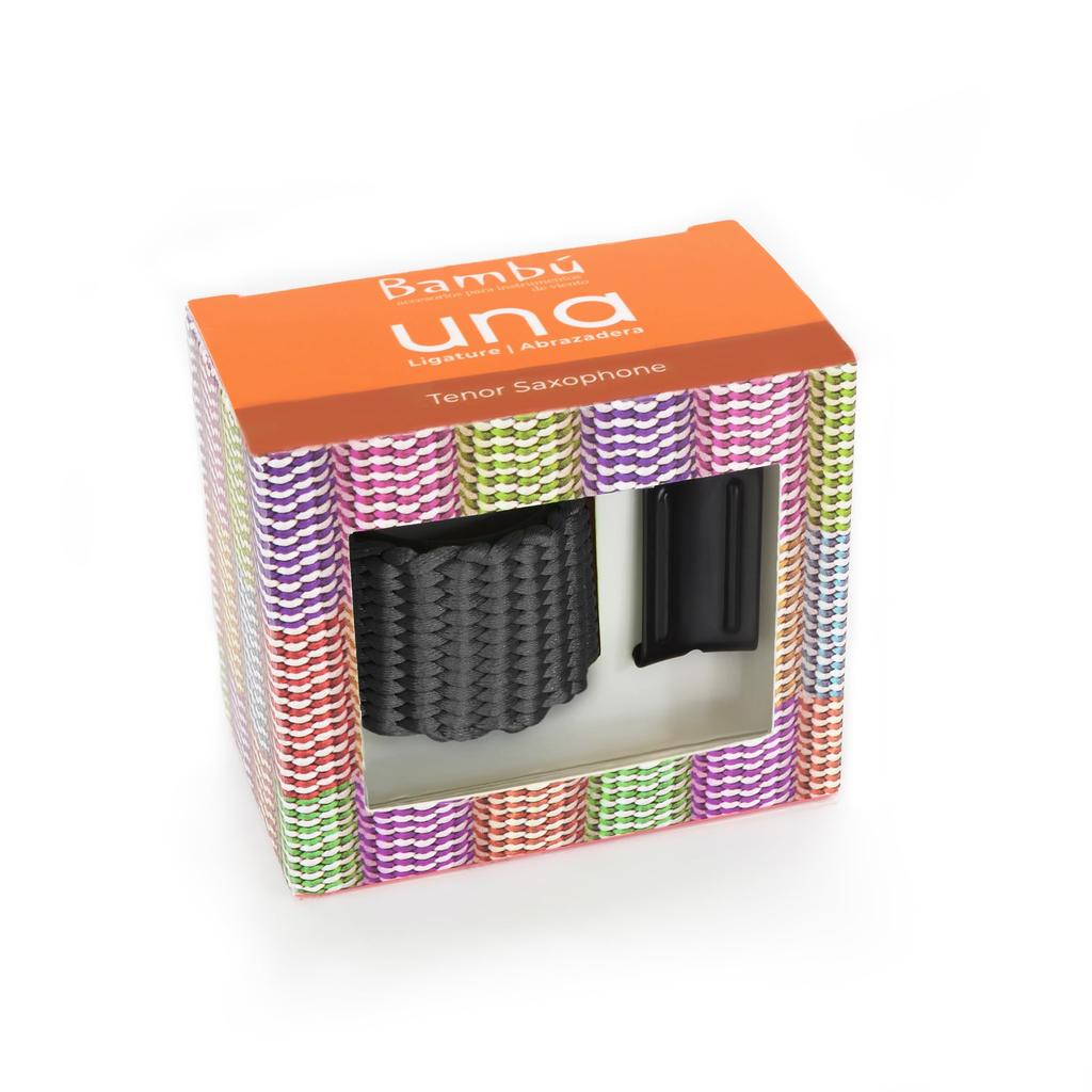Bambu Ligature for Tenor Saxophone UNA Black [UT07] (Una) Color