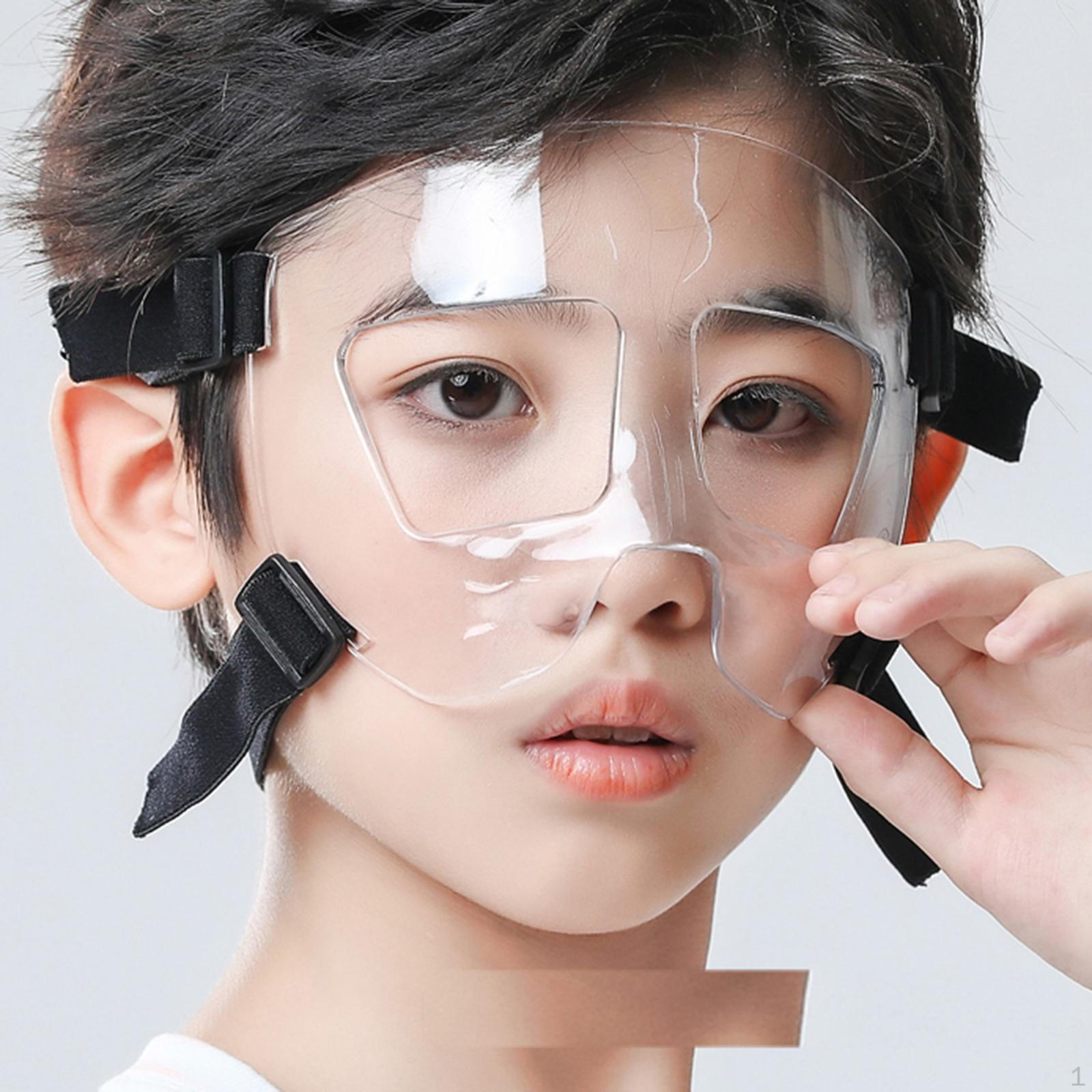 

Детская баскетбольная маска для лица для мальчиков, девочек, детей, спортивная защита, регулируемая для тренировок, футбола, соккера