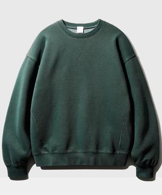 JEMUT Evil Dyed Pigment Oversized Sweatshirt Forest Green Somt2578