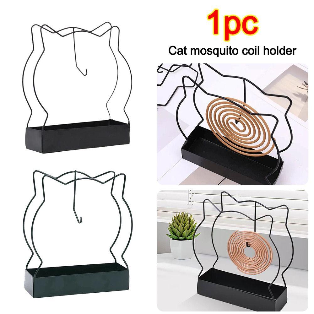 Creative Cat Shape Mosquito Incense Holder Hanging Iron Mosquito Incense Burner Anti-Mosquito Mosquito Coil Stand Indoor