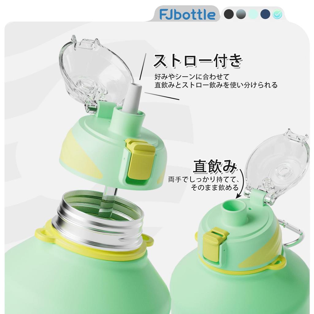 FJbottle Liter Vacuum Insulated Water Bottle with Direct Sports Jug Sports Sports Drink Large Portable Wide Easy To Stainless Steel Bottle with