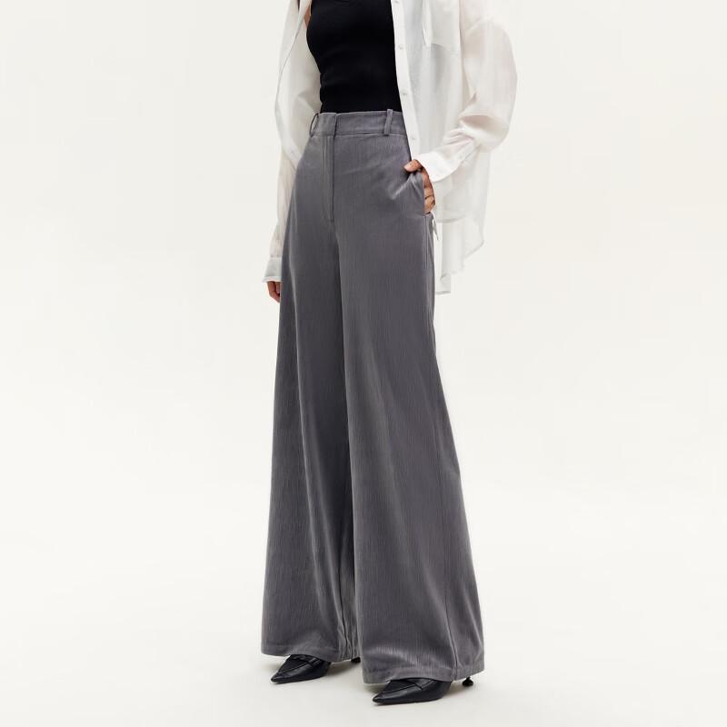 VEROMODA Women's High-Waist Textured Wide-Leg Casual Pants