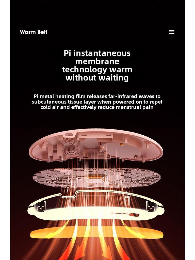 Rechargeable Ultra-Thin Menstrual Heating and Vibration Massage Belt