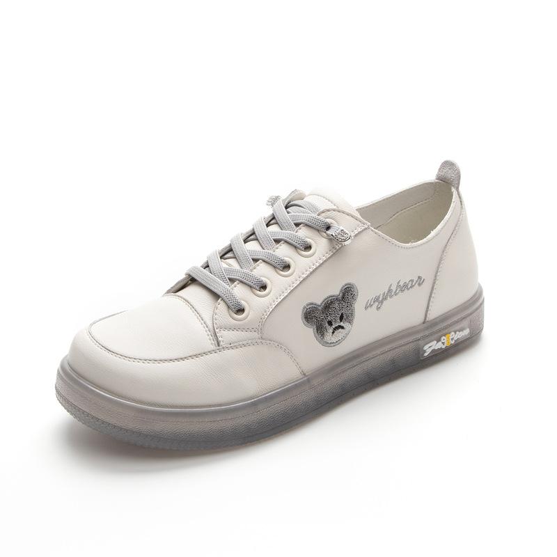 Fashion GKTINOO Women Sneakers Big Size 2025 Spring New Genuine Leather Loafers Women Casual Lace-up Women's Nurse Shoes