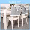 Elegant Gray Non-woven Christmas Chair Cover Set For Stylish Holiday Decor