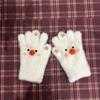 Warm Five-finger Mittens Sweet Cycling Gloves Riding Snowman Plush Gloves  Girls