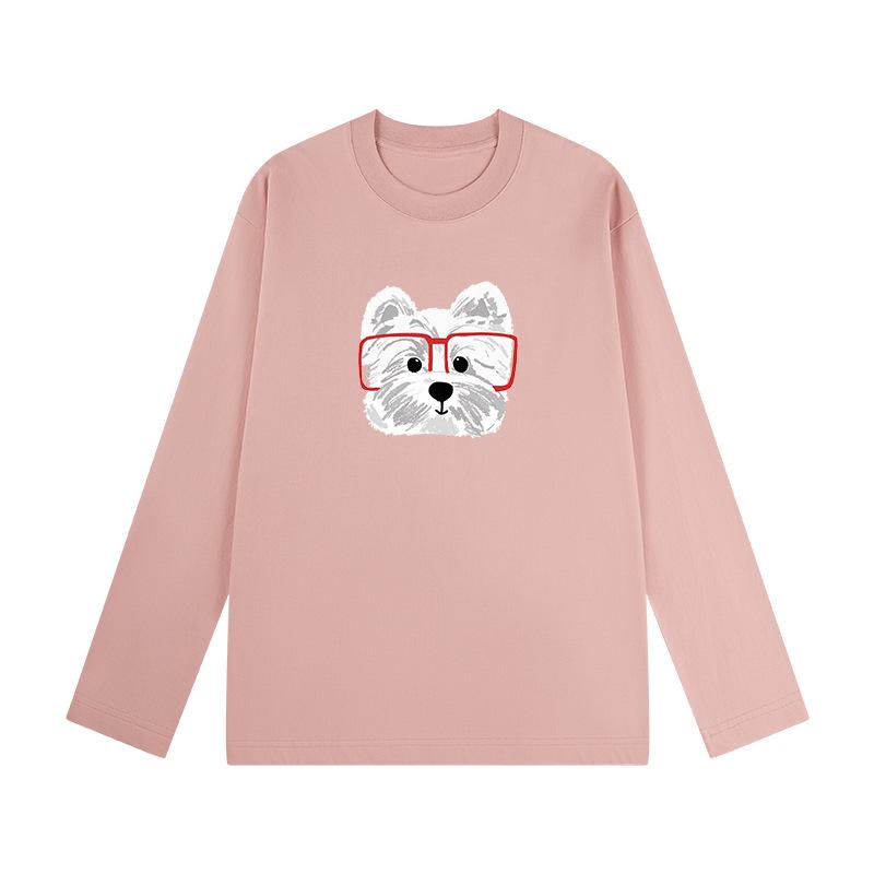 Lässiges Baumwoll-Langarm-T-Shirt für Damen, inspiriert von Hongkong - Vielseitig, lockere Passform, Basisschicht