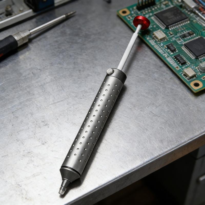 Sturdy Aluminum Alloy Solder Sucker with Powerful Vacuum Handheld Tool for Quick Desoldering in Electronics Projects