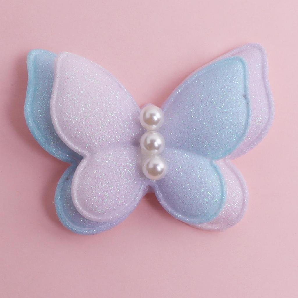 Pearl Butterfly Fabric Hair Clips: DIY Materials for Children's Accessories and Clothing Decorations