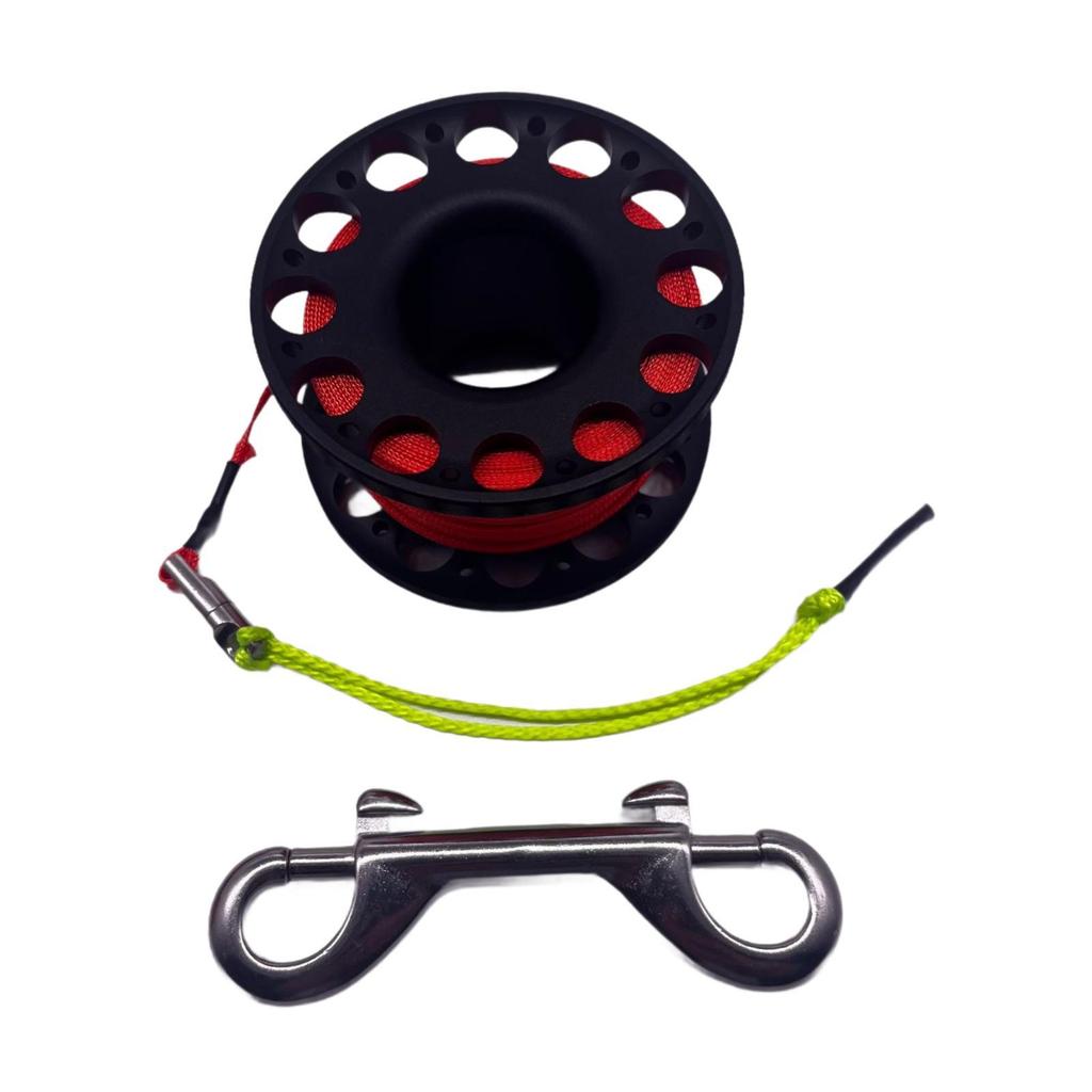 Diving Reel with Double End Bolt Snap Clip, Reel, Portable Spool for Accessories