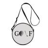 Golf Ball Print Round Shoulder Bag Casual Messenger Bag for Woman Best Gifts 2D Flat Casual Daily Crossbody Bag