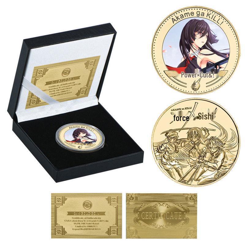 Akame ga Kill Commemorative Die-cast Metal Coin Badge
