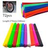 72 Pièces 17/24cm Protections de Rayons de Roue de Moto Enveloppes, Cache-Bordures de Jante pour Vélo Motocross Accessoires