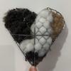 Handmade Fiber Bird Nesting Heart Bird Nesting Heart Outdoor Yard Art Welcoming Nest Outdoor Garden Decor Bird-Keeping Supplies