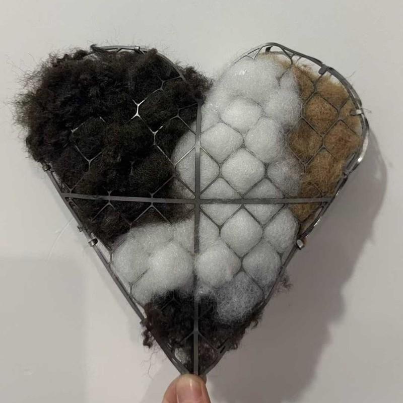 Handmade Fiber Bird Nesting Heart Bird Nesting Heart Outdoor Yard Art Welcoming Nest Outdoor Garden Decor Bird-Keeping Supplies