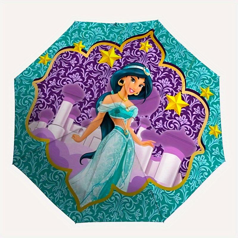 

1pc Princess Jasmine 8-Rib Automatic Folding Umbrella, Portable & Foldable, Casual Outdoor Use, Outdoor Umbrella y250726046