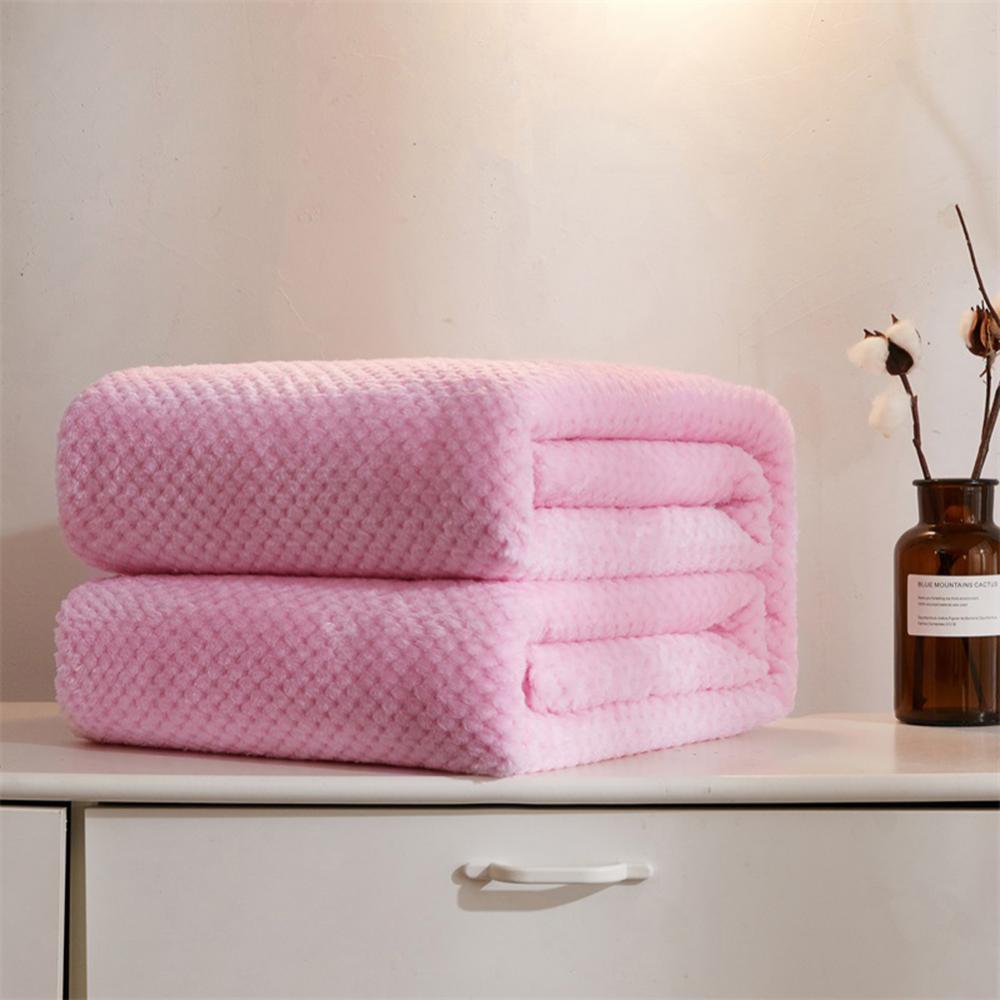Soft Flannel Plush for Bed Solid Color Gift Blanket Throw Blanket Fleece Bedspread Cover Sofa Christmas Dropship