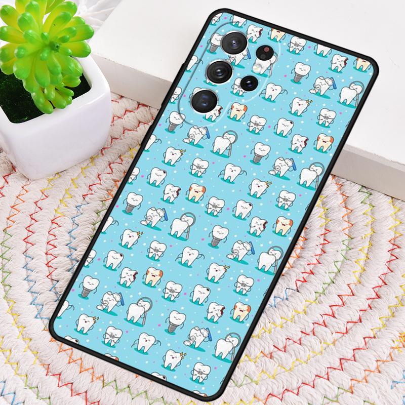 Dentist Tooth Pattern Phone Case for Samsung Galaxy note 10 pro S26 Ultra S23 S24 FE S25 S21 S22 PLUS shockproof Cove