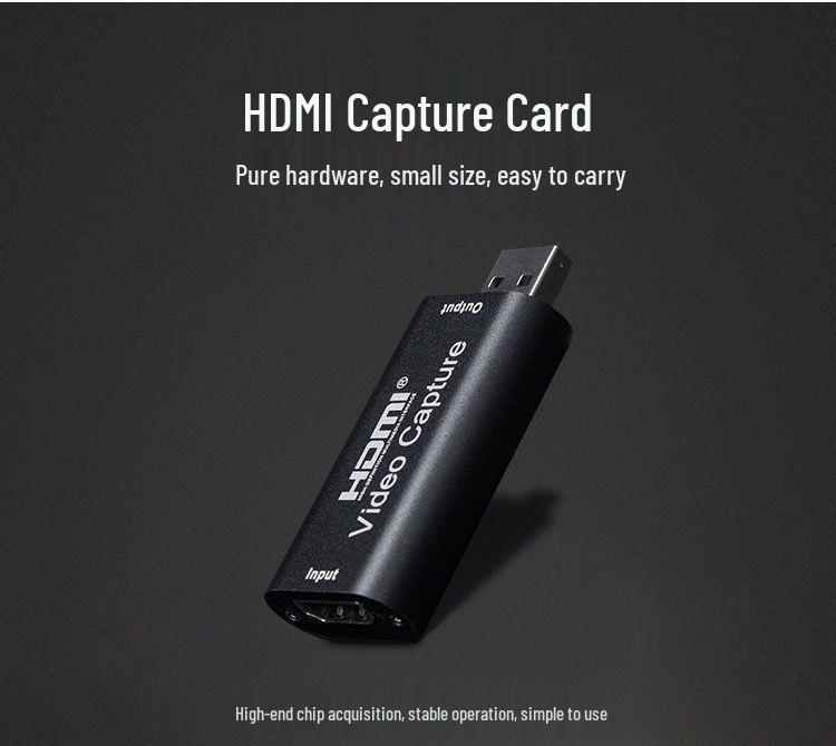 HDMI To USB High-Definition Capture Card for Laptop Monitoring & Game Live Streaming with Switch/PS4 Compatibility