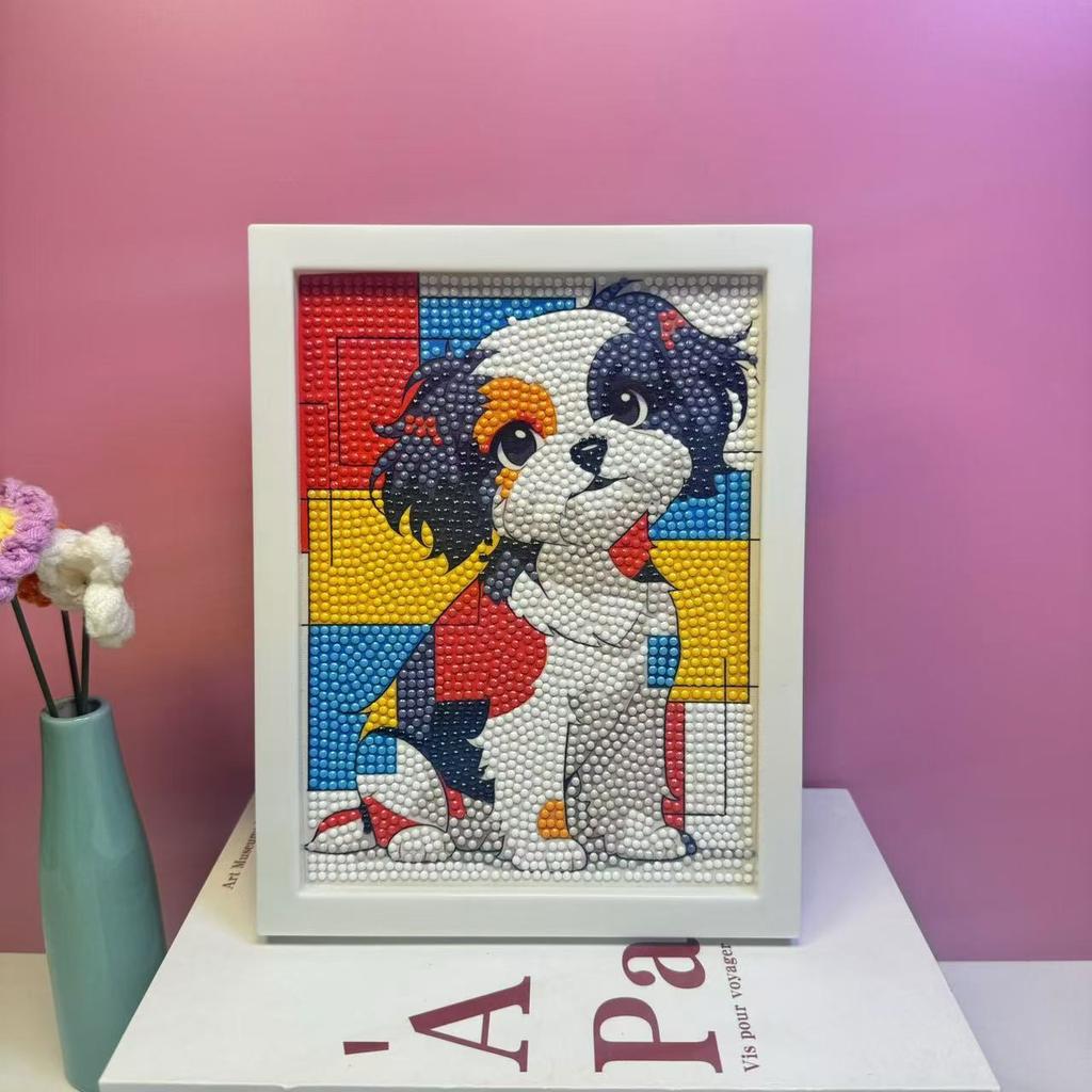 17 * 22Cm Cartoon Diamond Painting Children'S Puzzle Handmade Diy Year Of The Horse Living Room Sticker Decorative Painting