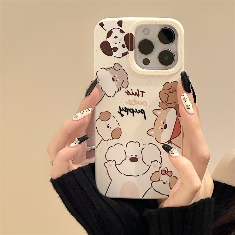 Zhitai iPhone 16/15/14/13/11 Protective Shell: Cute Cartoon Design for 15ProMax/78.