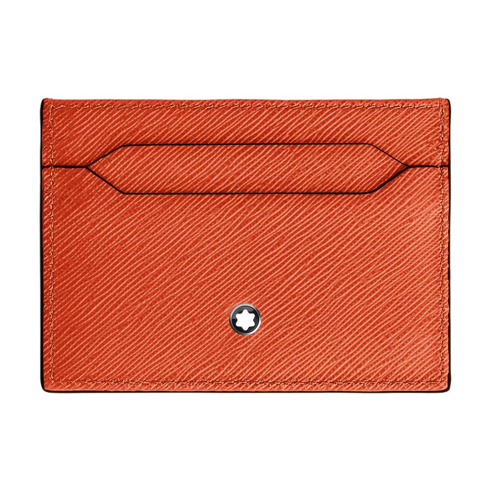 

Montblanc Artisan Series Cross Pattern Printed Full Grain Texture Palladium Plated Round Ring Inlaid Hexagonal White Star Leather Card Holder MB221352 Basic Set (Bag+Dust Bag)