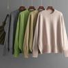 Maglione lavorato a maglia a rombi a maniche lunghe con scollo a V e motivo a scollo a V da donna, autunno inverno