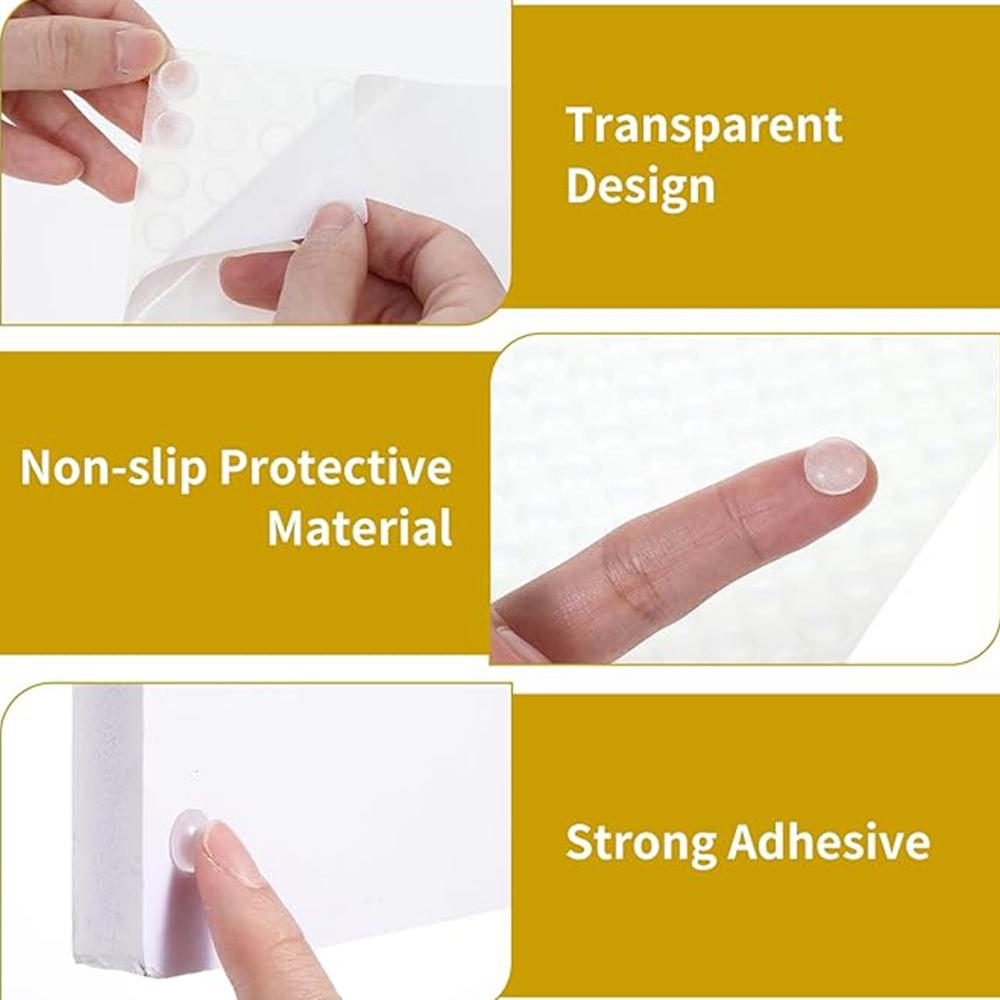 50 Stück/Blatt Gummi Silikon Antikollisionspartikel Selbstklebend Transparent Möbel Stoßstangenpolster Tür Schrank Toilette Schublade