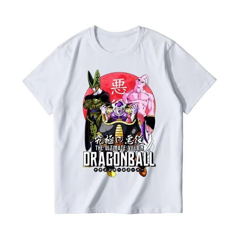 

2026 Summer Dragon Ball Retro HighQuality Cotton TShirt Character Collage Print Tee Unisex for Unisex Women Kids 4XL