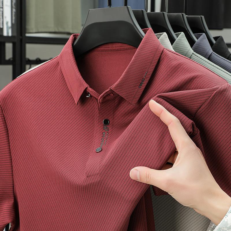 Summer Short Sleeve Polo Shirt Men s Business Casual Lapel Collar Versatile Sports T-Shirt M