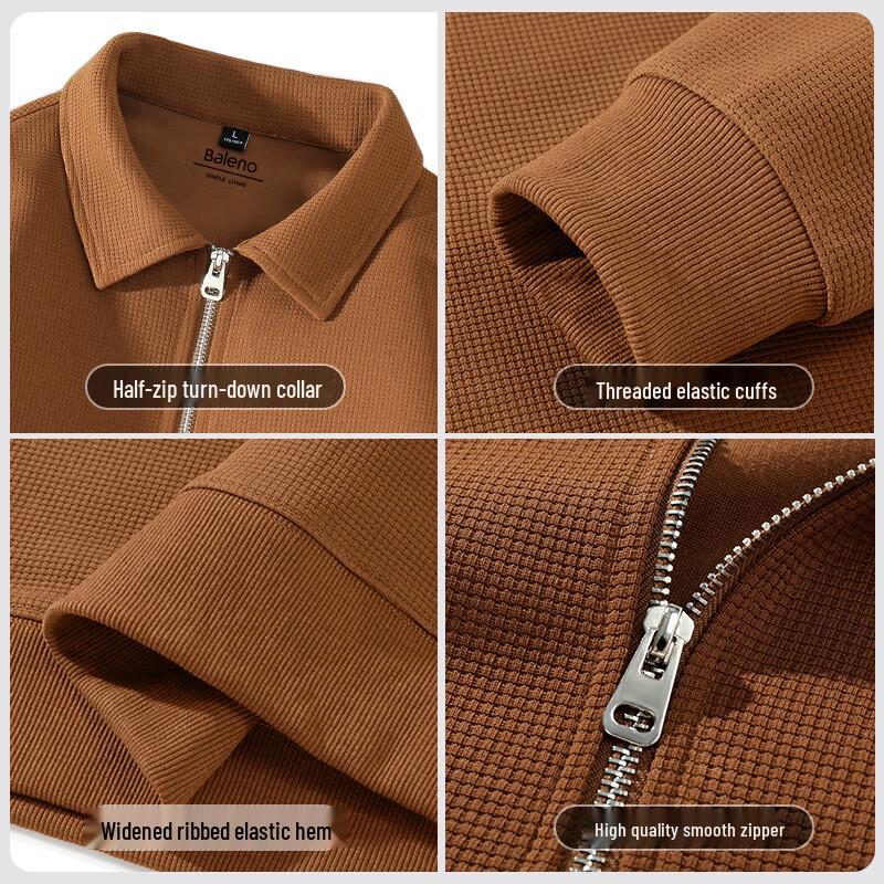 Baleno Men's Waffle Quarter-Zip Pullover