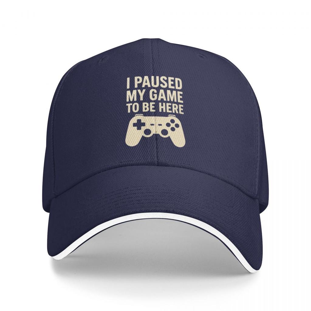 I Paused My Game To Be Here Game Controller Baseball Caps Snapback Baseball Hats Breathable Casual Casquette Outdoor Unisex