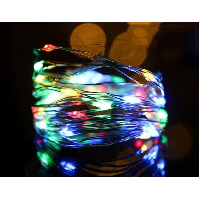 3/2/1M LED Copper Wire String Lights Battery Powered Garland Fairy Light LED String Lights Atmosphere Small Colored Light Decorc