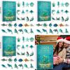 Marine Life Advent Calendar With 24 Acrylic Animal Ornaments For Christmas Home Decor